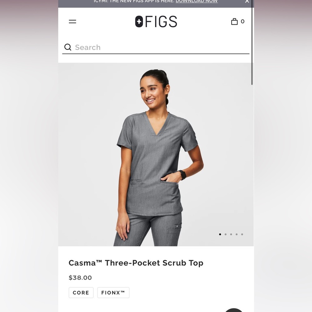 2 graphite figs scrub tops